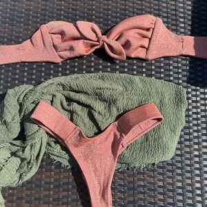 Montce Pink Glitter Bikini Set